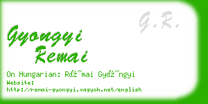 gyongyi remai business card